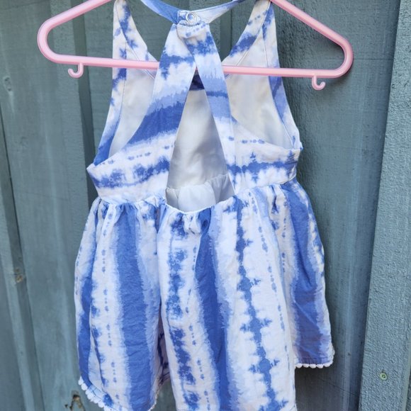 Max Studio Kids Size 3T  Blue Tie Dye Cotton Sundress - Picture 3 of 3